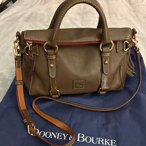 Dooney & Bourke Leather Florentine Satchel in Elephant